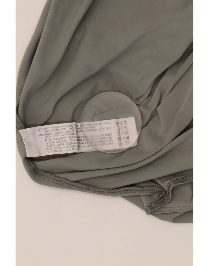 Zara Body à manches longues pour femme UK 12 Nylon gris moyen