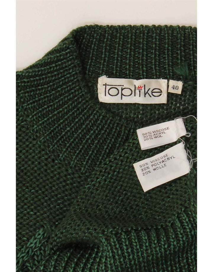 Toplike Pull col roulé pour homme Taille 40 Vert moyen Argyle/Diamant