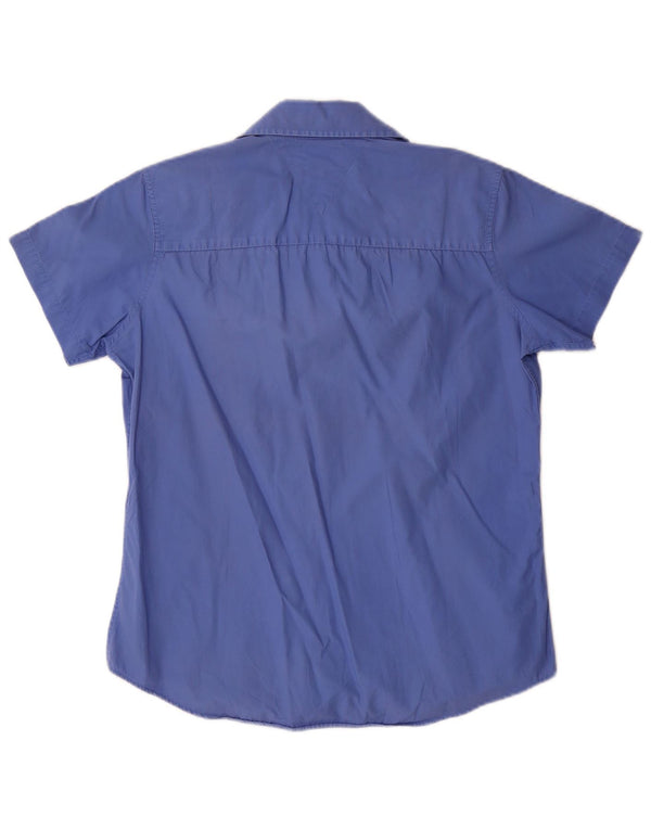 Tommy Hilfiger Chemise à manches courtes pour femme US 8 Bleu moyen Coton