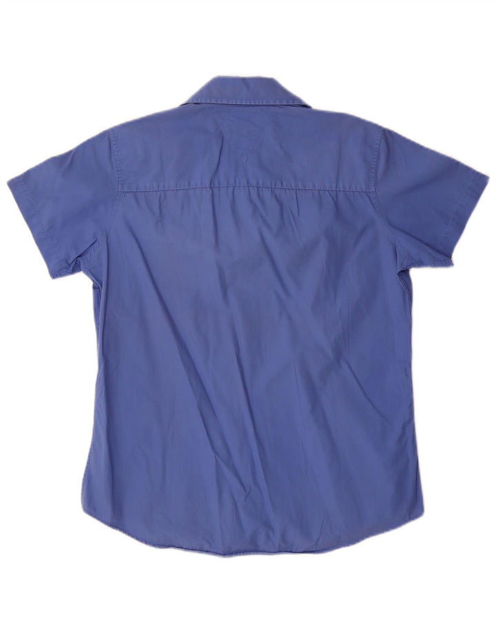 Tommy Hilfiger Chemise à manches courtes pour femme US 8 Bleu moyen Coton