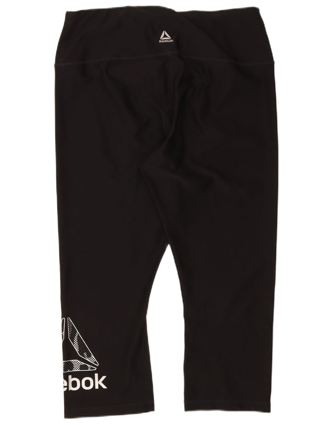 Reebok Legging Capri Graphique Femme UK 14 Large Noir