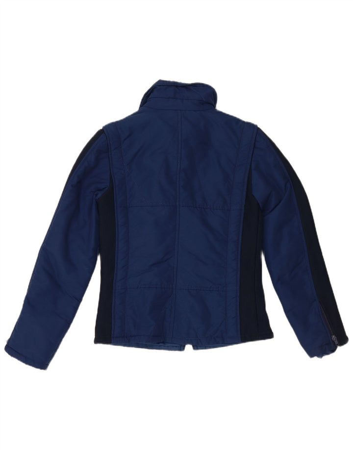 NYLSUISSE Veste coupe-vent à capuche pour femme EU 38 Bleu marine moyen Viscose