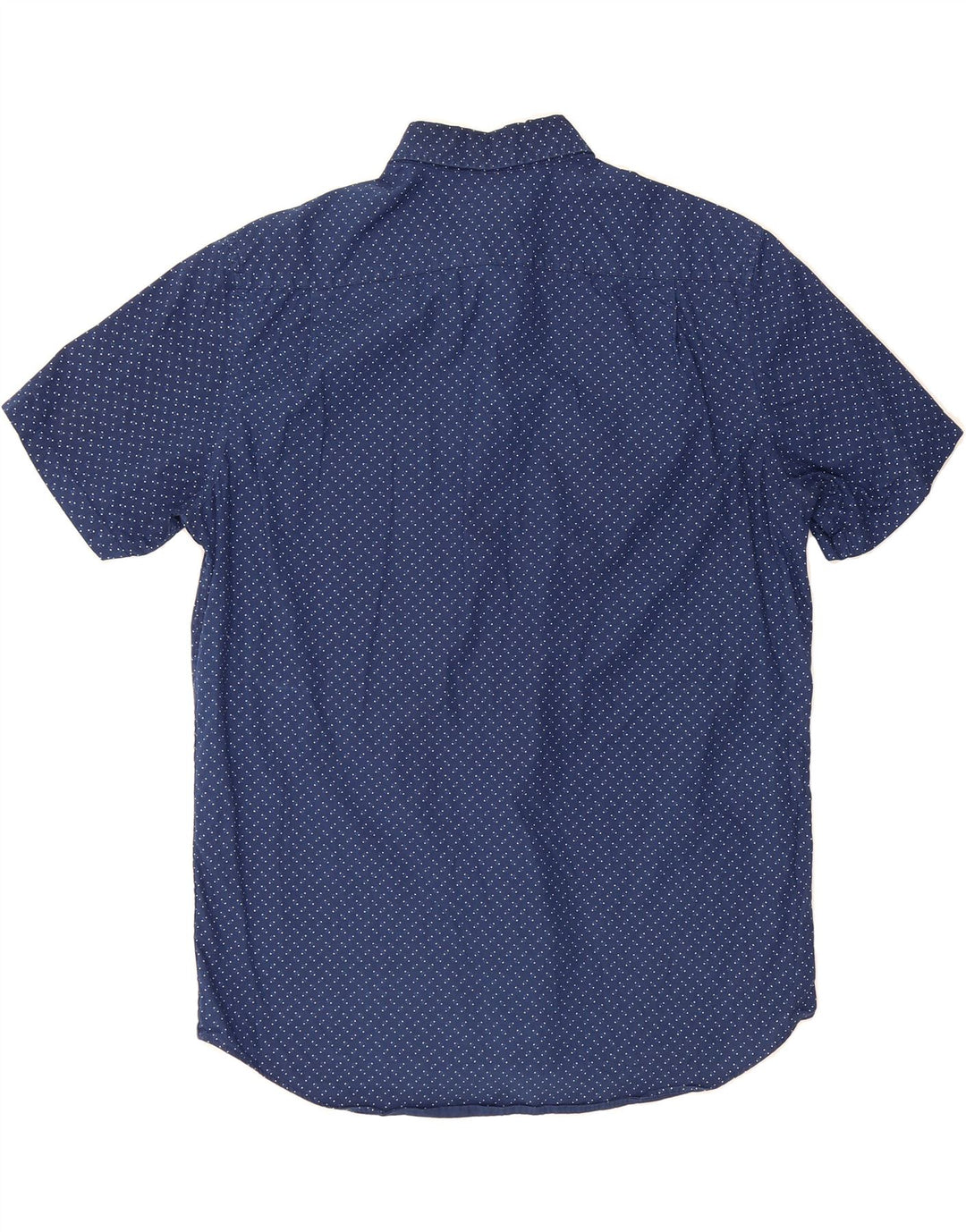 MICHAEL KORS Mens Short Sleeve Shirt Medium Navy Blue Spotted Cotton Vintage Michael Kors and Second-Hand Michael Kors from Messina Hembry 