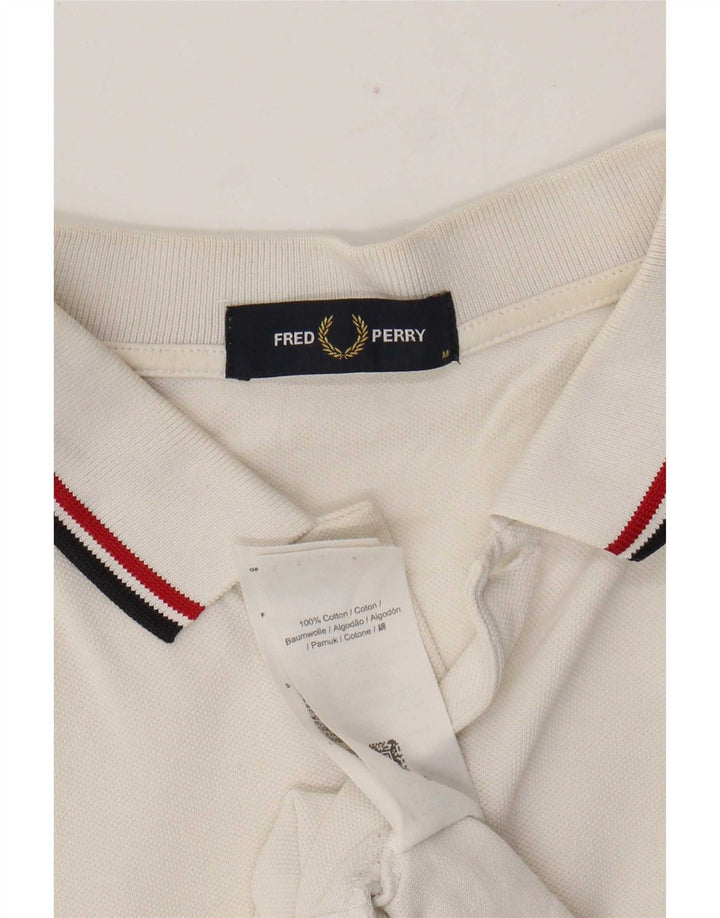 Fred Perry Polo Homme Blanc Moyen Coton