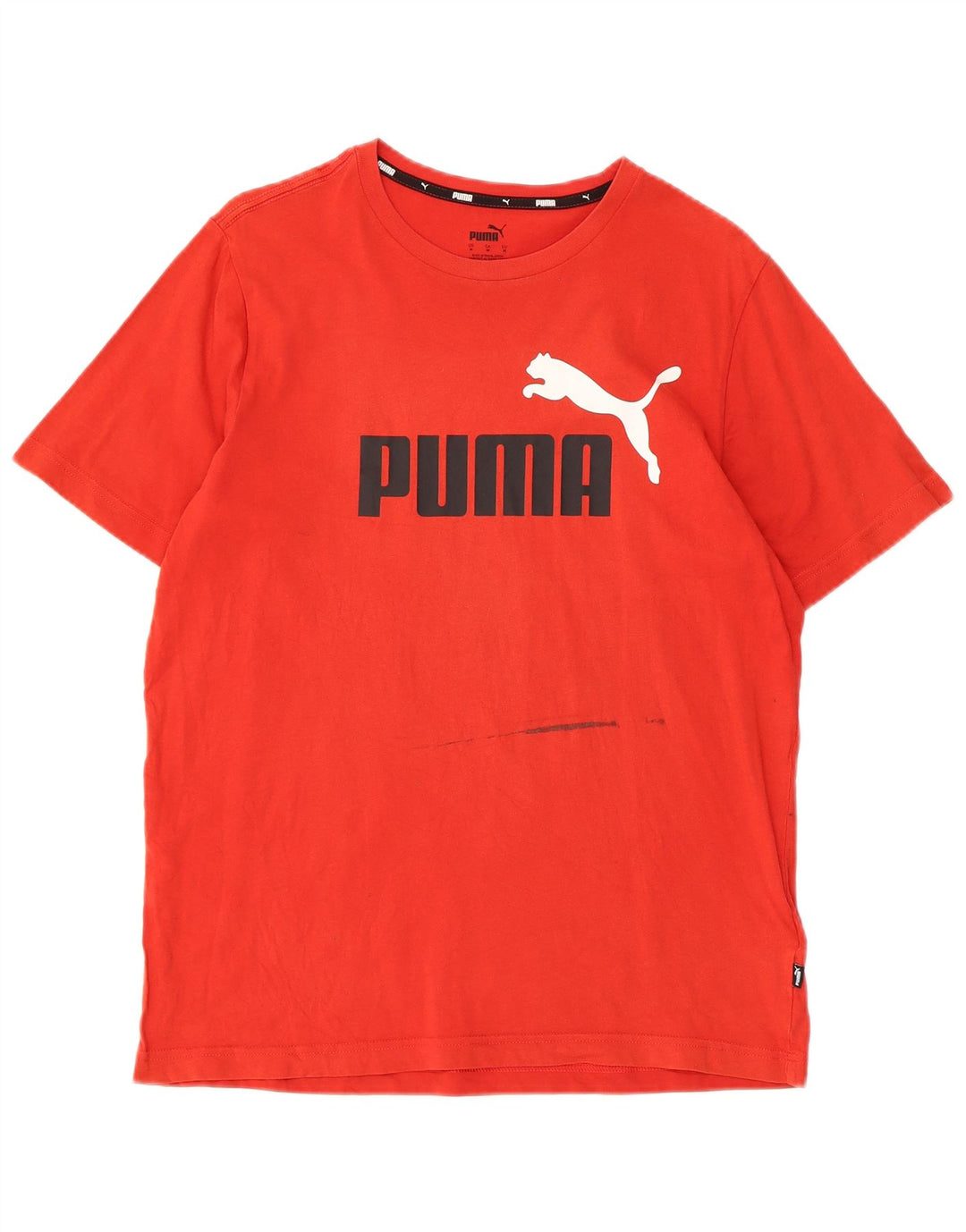 PUMA T-Shirt Graphique Homme Rouge Moyen Coton