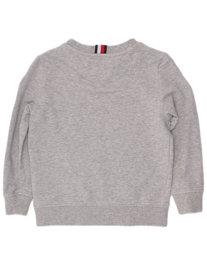 Tommy Hilfiger Sweat-shirt graphique pour garçon 3-4 ans Gris Colorblock
