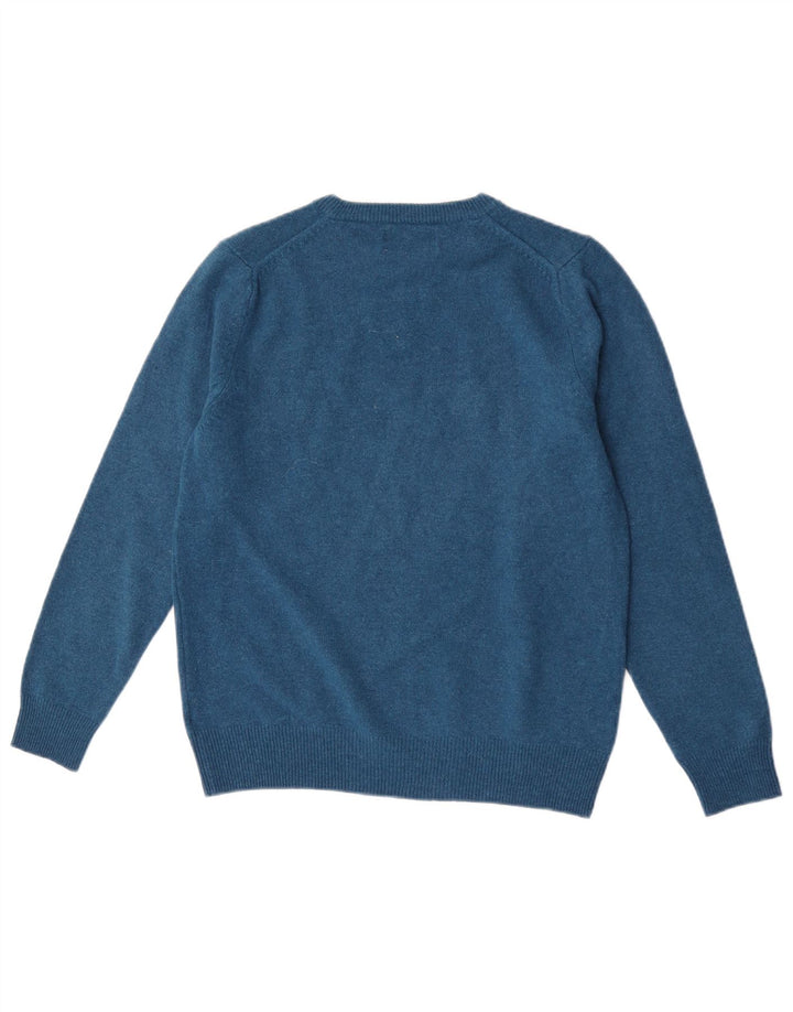 Marks & Spencer Pull Col Ras du Cou Homme Bleu Moyen Laine d'Agneau
