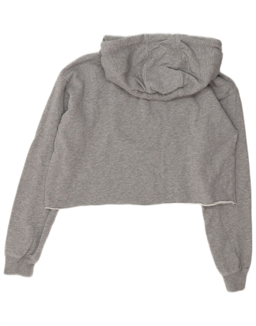 Champion Pull à capuche court surdimensionné pour femme UK 10 Petit Gris Moucheté