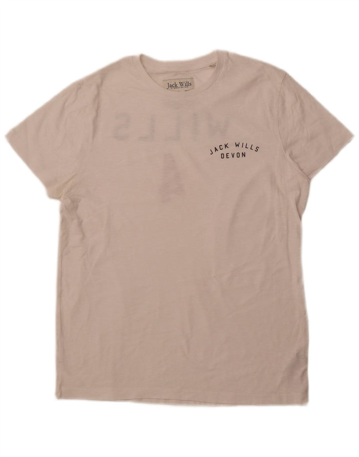 JACK WILLS T-Shirt Graphique Homme Grand Blanc Coton