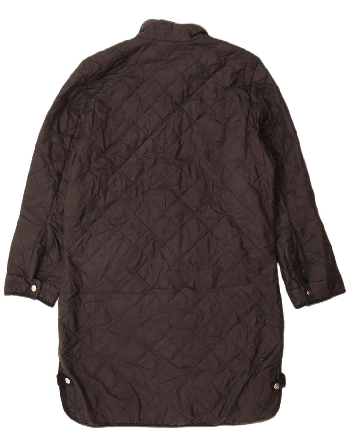Marks & Spencer Manteau matelassé pour femme UK 12 Medium Noir Polyamide