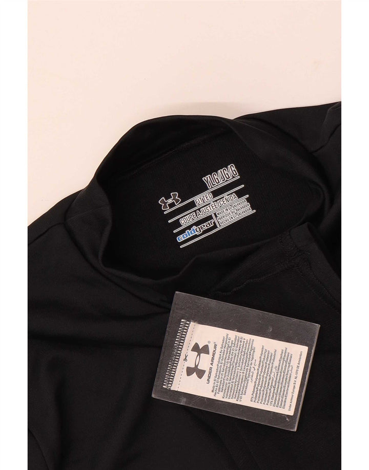 Under Armour Cold Gear Top à manches longues pour garçon 11-12 ans Noir Taille L
