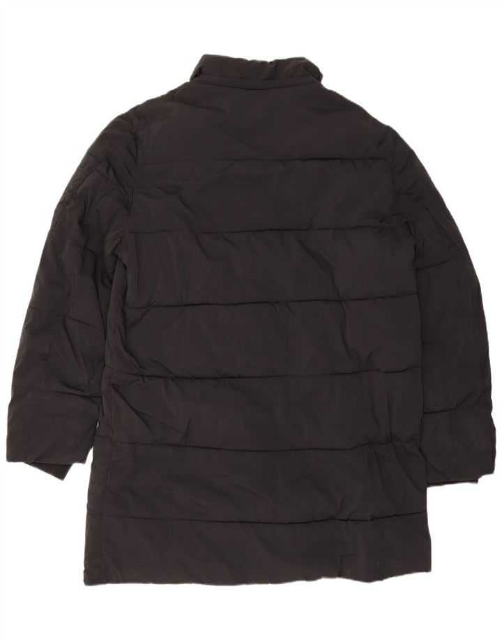 Zara Manteau rembourré pour homme UK 40 Large Noir Polyester