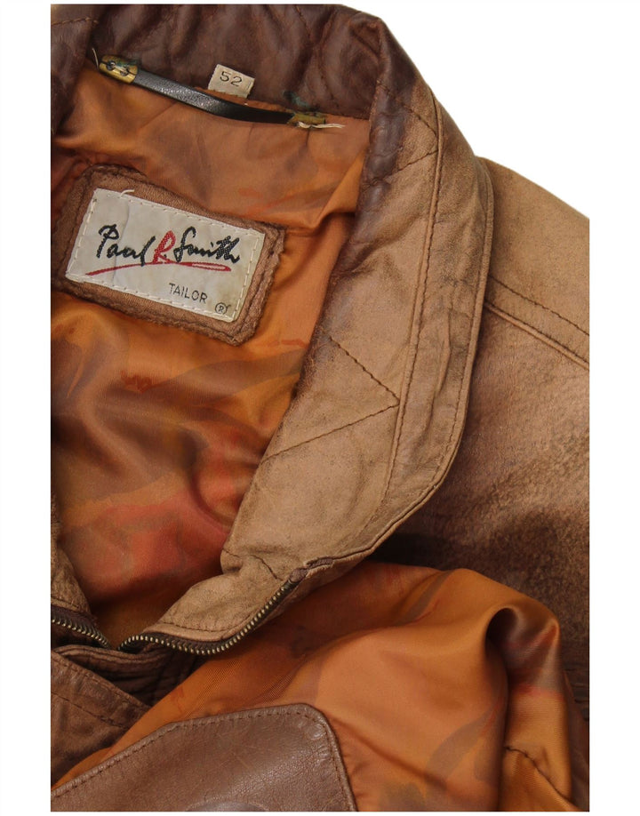 Paul Smith Veste en cuir homme IT 52 XL Cuir marron