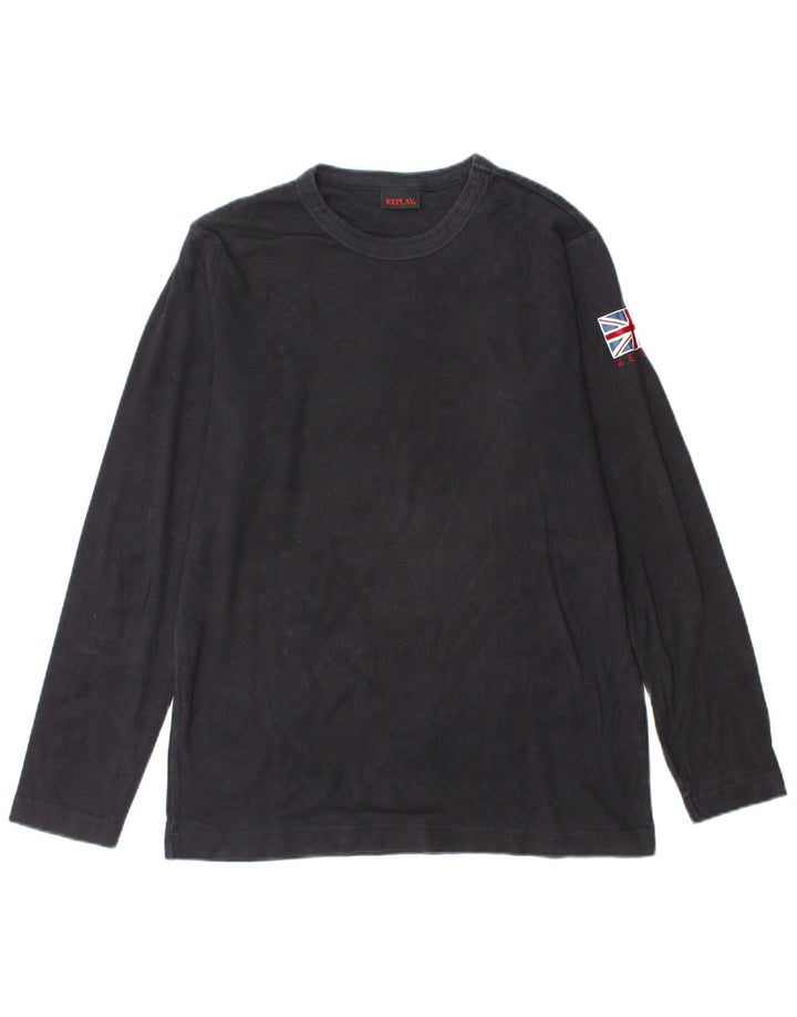 REPLAY Top Manches Longues Homme Noir Moyen