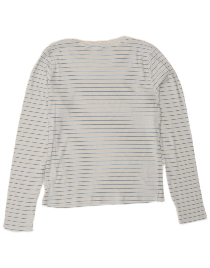 Levi's Top à manches longues pour femme UK 12 Medium Blanc Rayé