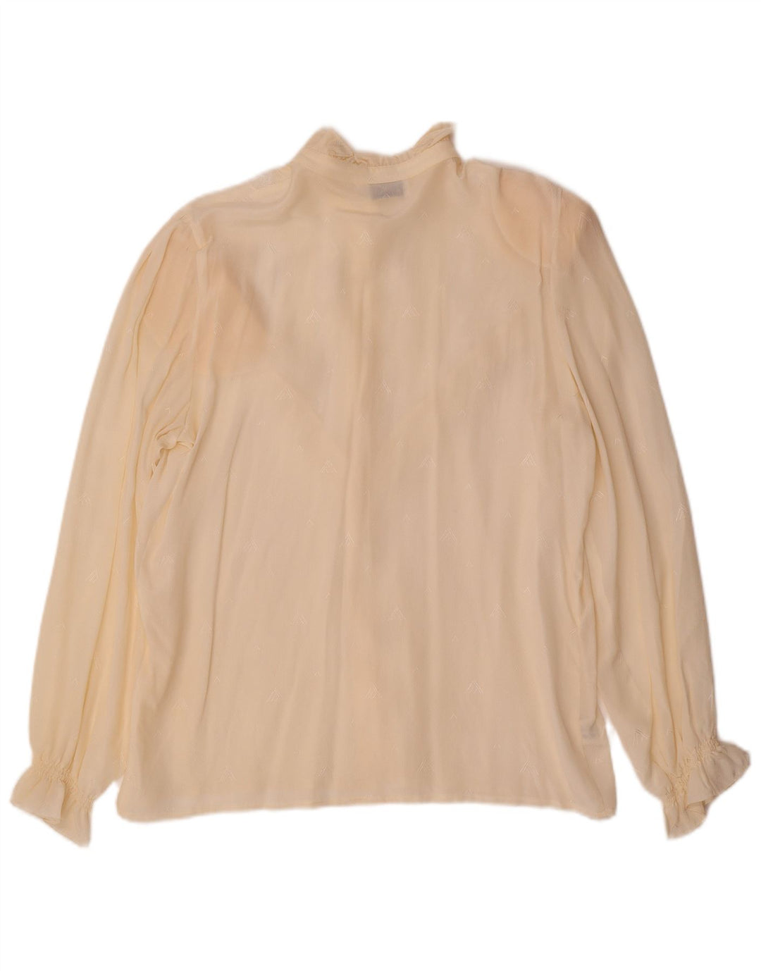 VINTAGE Chemisier Femme IT 44 Acétate Floral Blanc Cassé Moyen