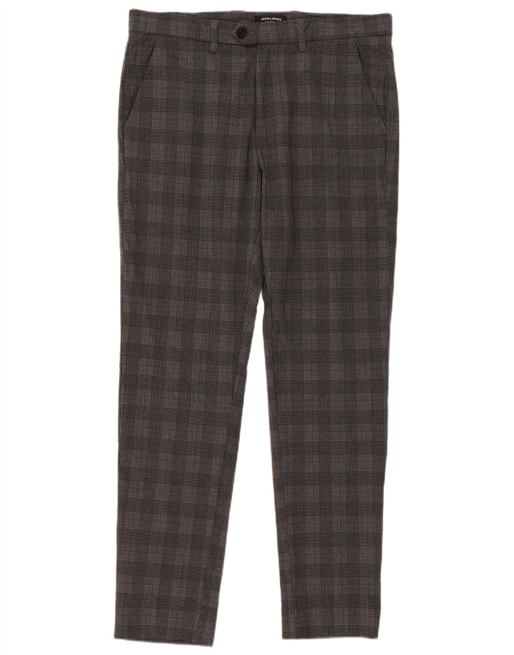 Jack & Jones Pantalon de Costume Slim Homme W33 L32 Gris à Carreaux