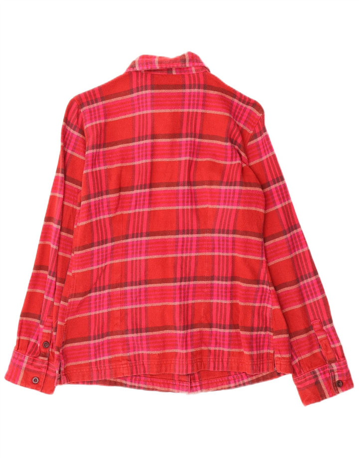 Patagonia Chemise en flanelle pour femme US 6 en coton à carreaux rouge moyen