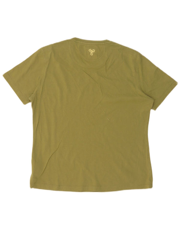 Jack Wolfskin T-Shirt Femme Top UK 18 XL Kaki Coton