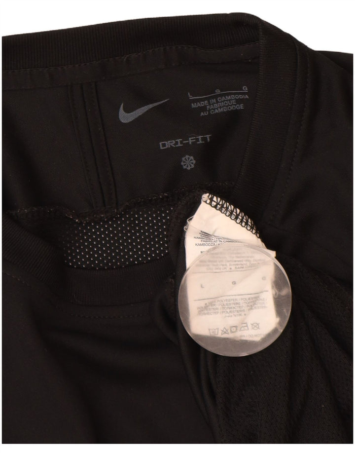 Nike Hommes Dri Fit T-Shirt Haut Large Noir Polyester