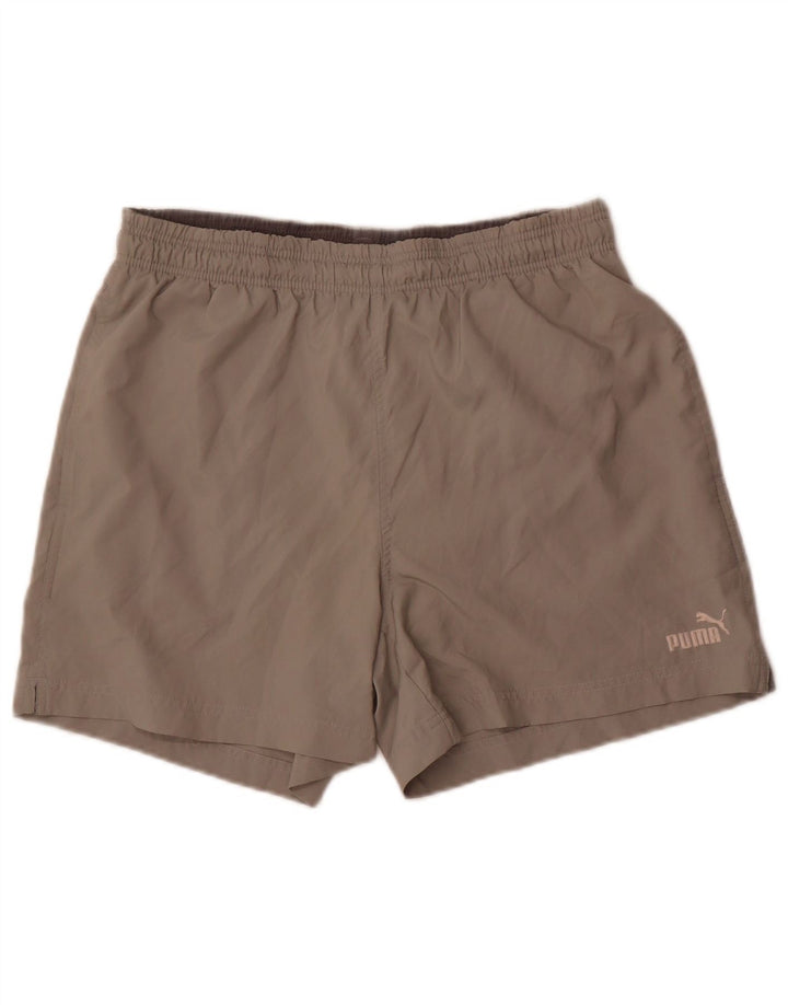 Puma Short de Sport Homme Gris Moyen Polyester