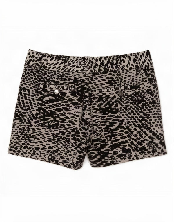 Calvin Klein Short Chino Femme US 2 XS W30 Coton Imprimé Animal Noir