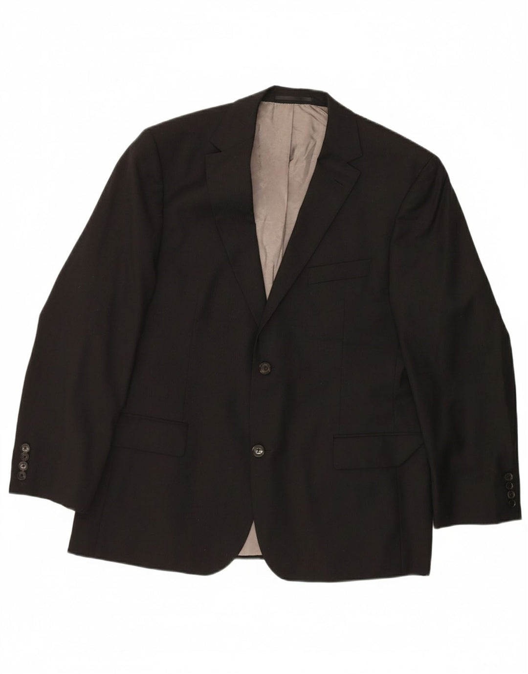 HUGO BOSS Mens 2 Button Blazer Jacket IT 54 2XL Black Viscose