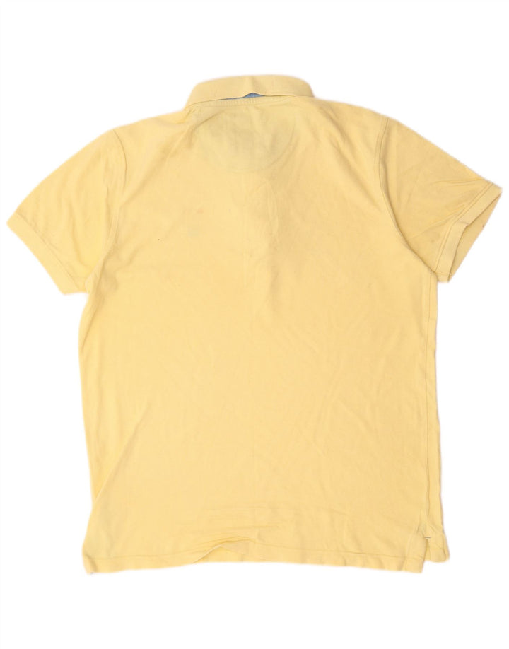 Crew Clothing Polo Homme Coton Jaune Moyen