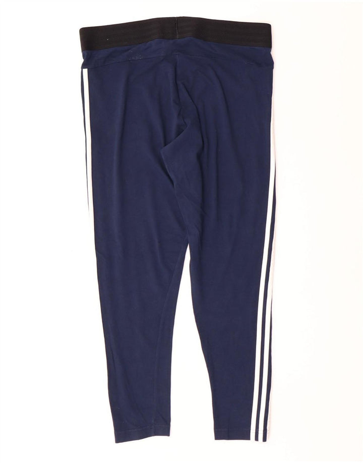Adidas Leggings Femme UK 20/22 XL Bleu Marine Coton