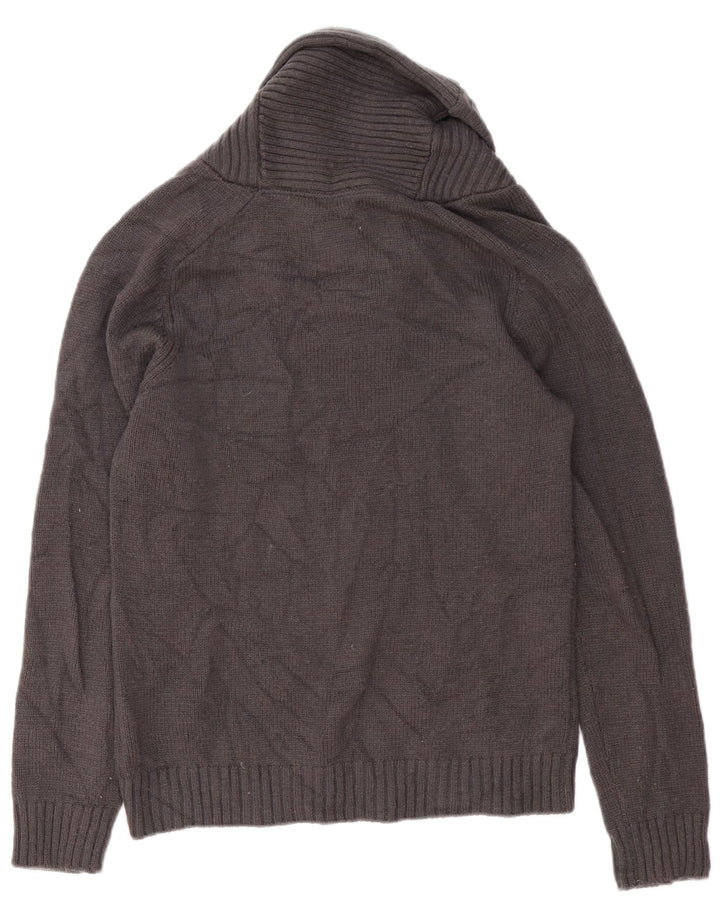 G-Star Pull à col châle homme gris moyen laine d'agneau