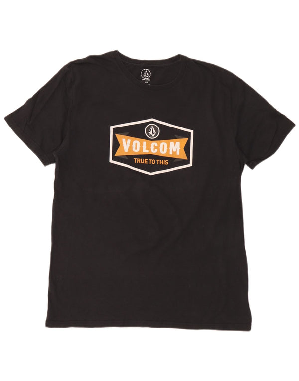 Volcom T-shirt graphique pour hommes, grand, noir, coton