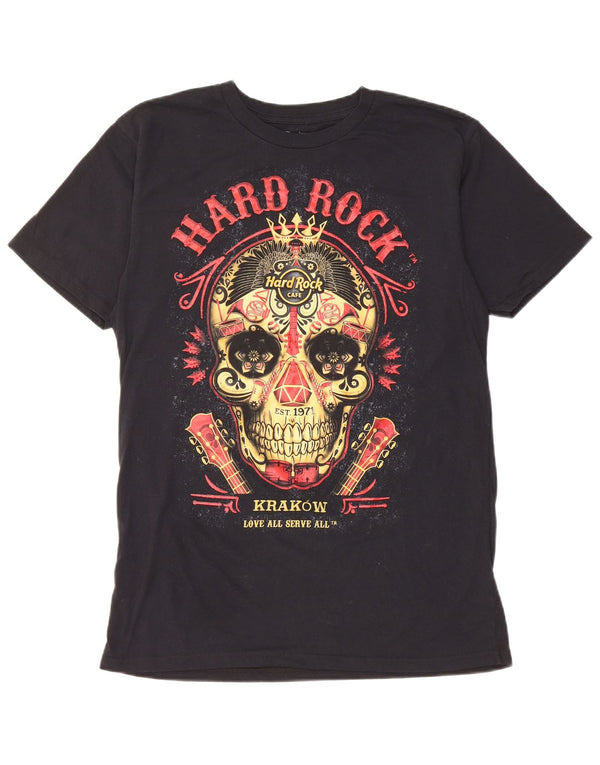 Hard Rock Cafe Hommes Cracovie T-Shirt Graphique Haut Noir Moyen Coton