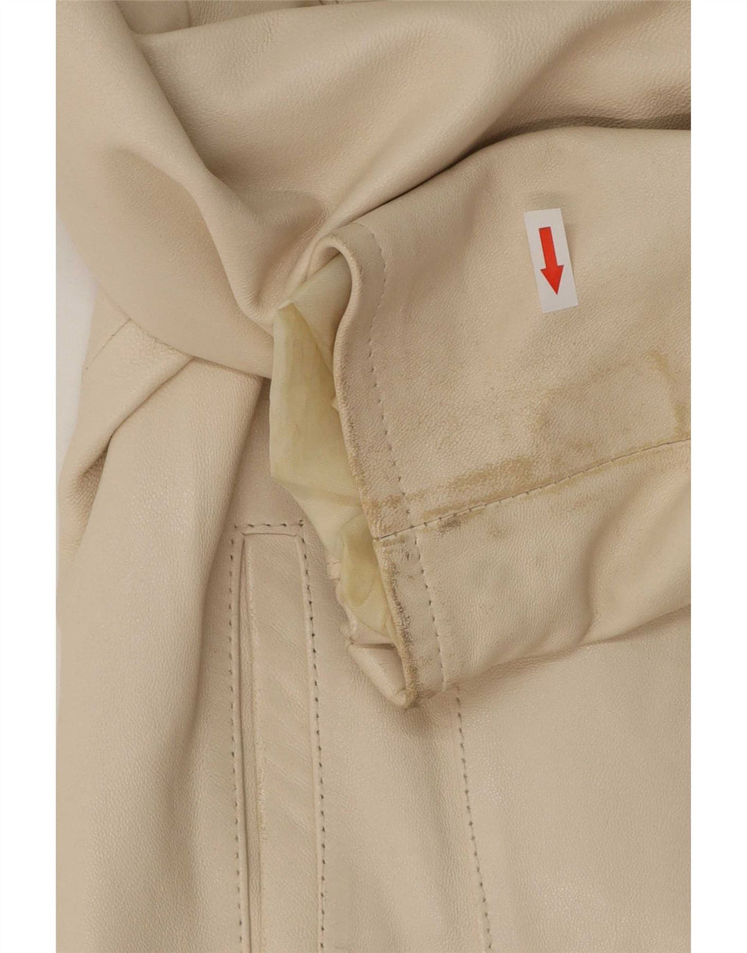 veste en cuir femme vintage UK 14 Beige moyen