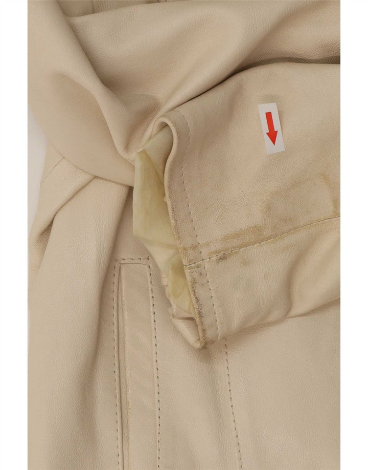 veste en cuir femme vintage UK 14 Beige moyen