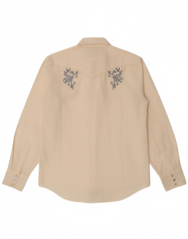 Chemise graphique vintage pour hommes petit blanc cassé