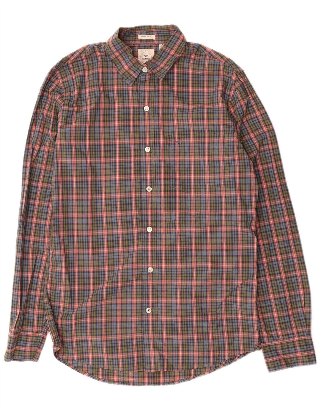 DOCKERS Chemise Slim Fit Petit Carreau Multicolore Coton