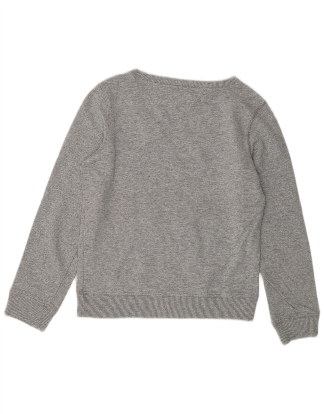 TOMMY HILFIGER Sweat-shirt classique pour femme UK 10 Petit coton gris