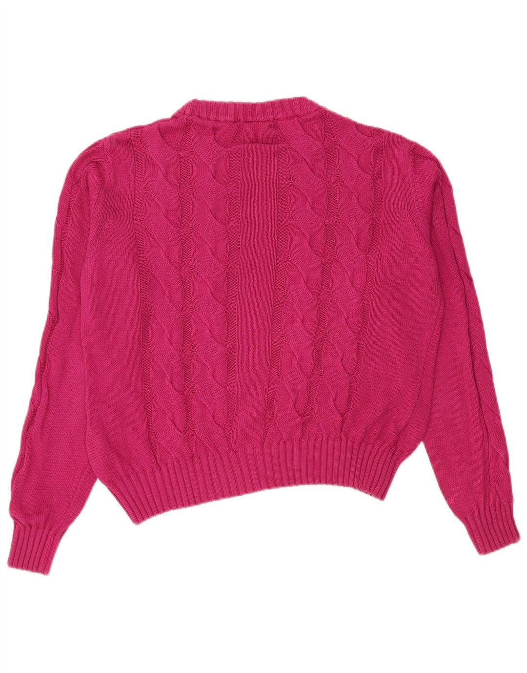 COLMAR Pull court surdimensionné à col rond pour femme UK 10 Petit Rose