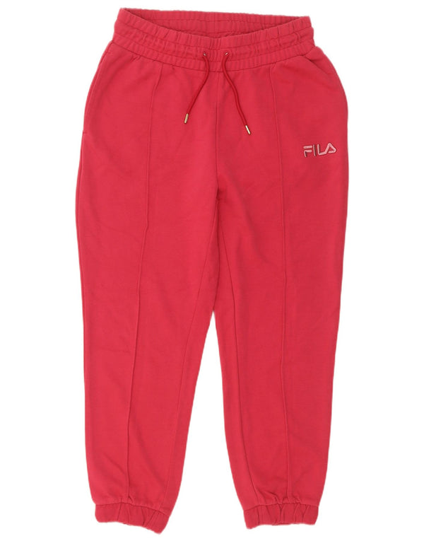 Fila Pantalon de survêtement pour femme Joggers UK 10 Small Rouge Coton