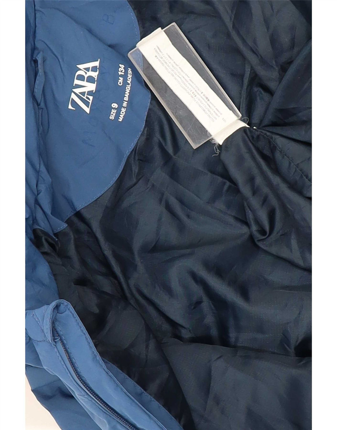 Veste matelassée à capuche Zara garçons 8-9 ans bleu polyester