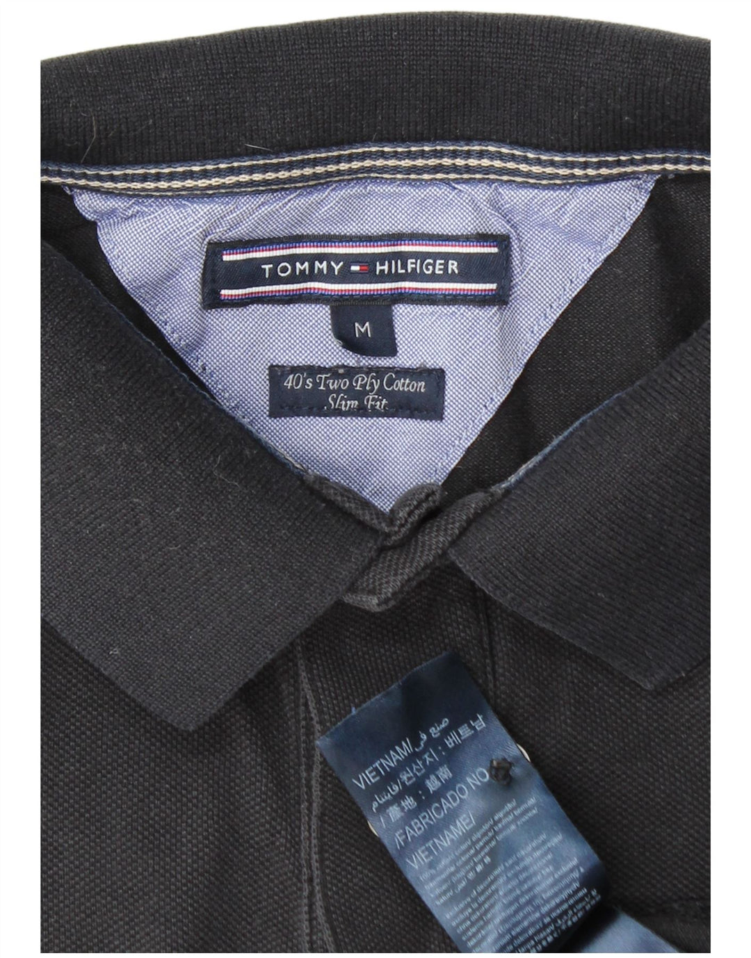 TOMMY HILFIGER Polo Slim Fit Homme Bleu Marine Moyen Coton