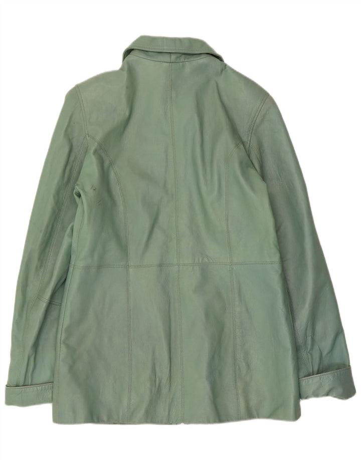 Veste en cuir femme BIKO EU 40 cuir vert moyen