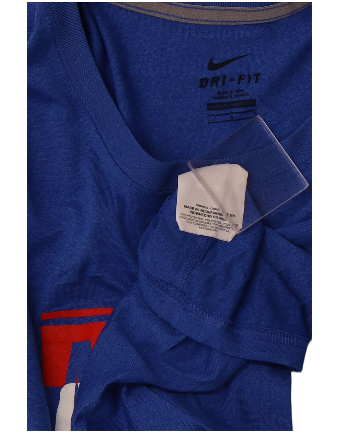 NIKE Allen Basketball Graphic T-Shirt Top UK 14 Large Bleu