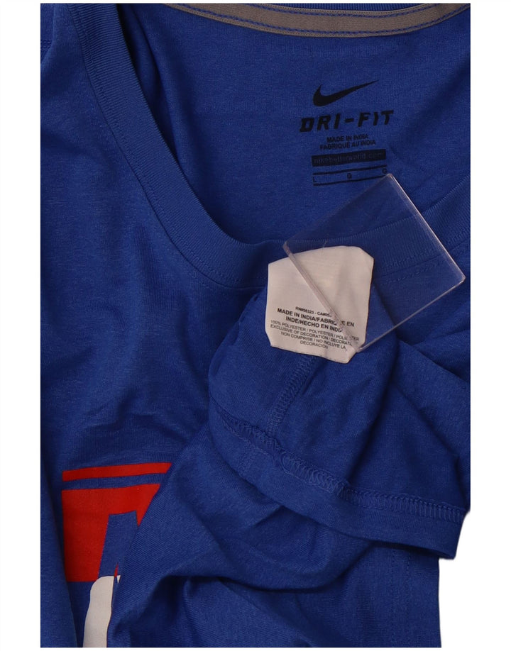 NIKE Allen Basketball Graphic T-Shirt Top UK 14 Large Bleu