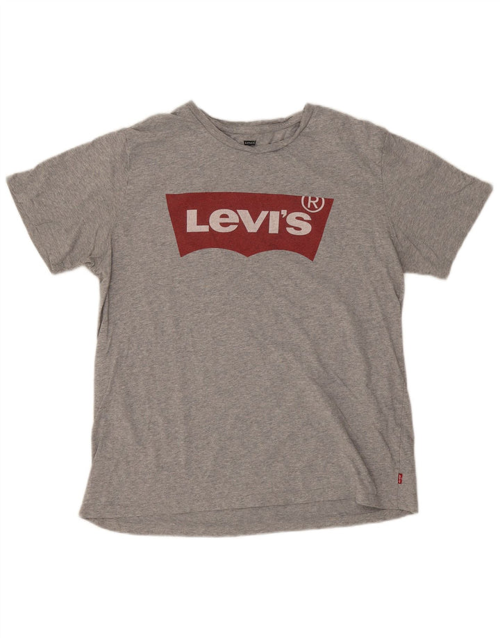 Levi's T-Shirt Graphique Femme UK 16 Large Gris