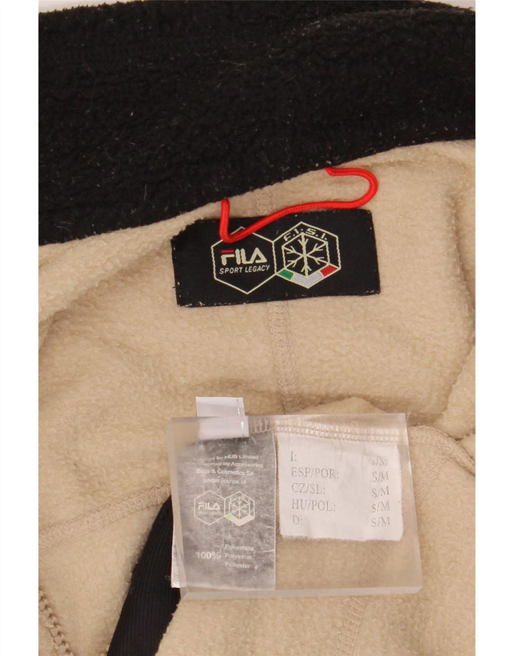 FILA Veste polaire homme UK 36 Small Beige Colourblock Polyester