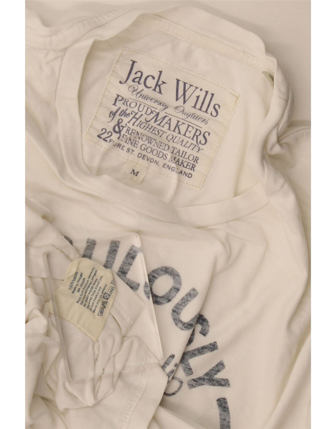Jack Wills T-shirt graphique pour homme en coton blanc moyen