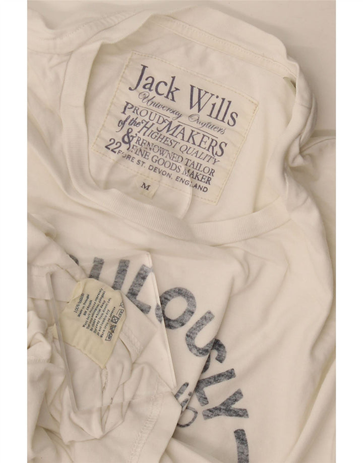 Jack Wills T-shirt graphique pour homme en coton blanc moyen