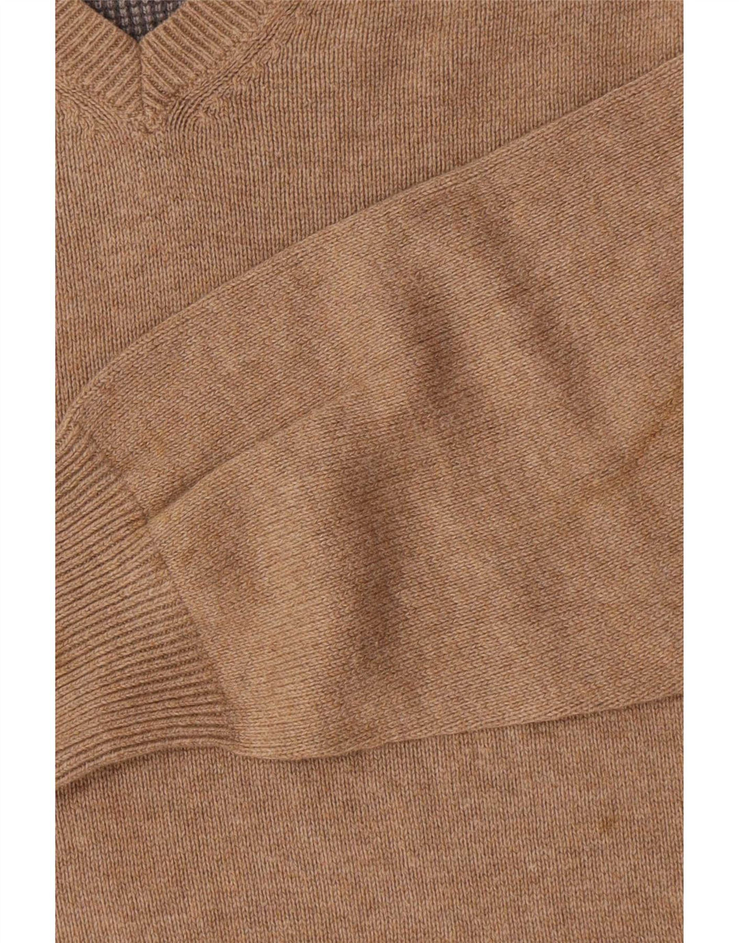 Marks & Spencer Pull coupe classique à col en V pour homme, petit coton beige