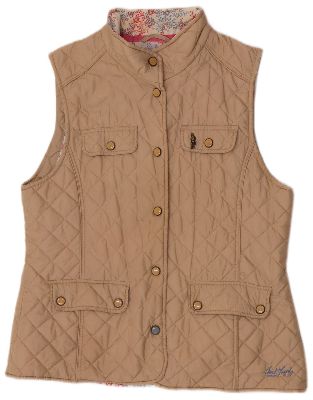 Jack Murphy Gilet matelassé pour femme UK 16 Large Beige Nylon
